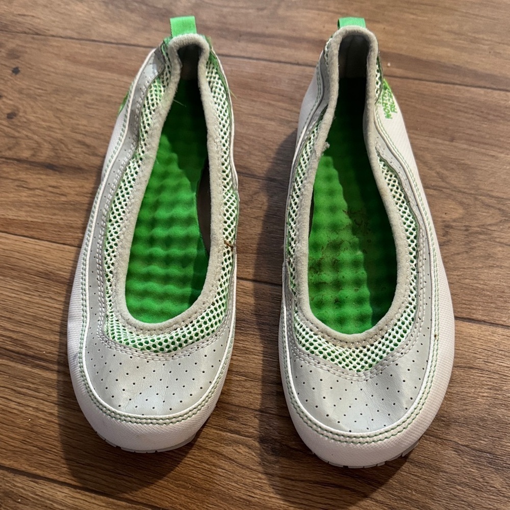 The North Face Green and White Women's Sneakers